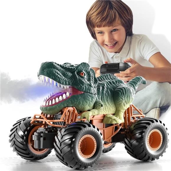 Remote Control Dinosaur Car for Boys Kids 4-7, 2.4Ghz RC Dinosaur Truck Toys